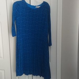 Loft 3/4 sleeve fit and flare dress XL